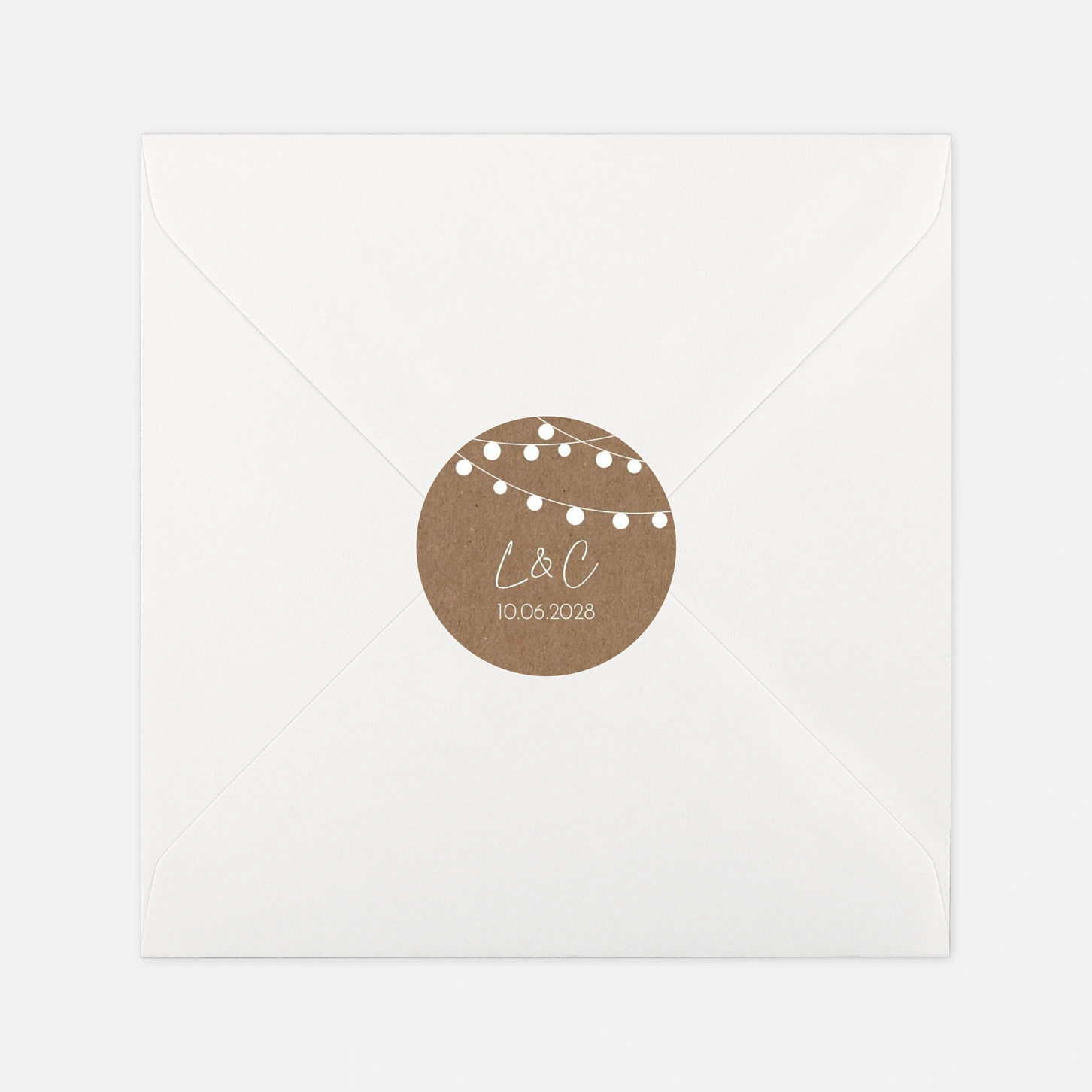 Geschenkaufkleber Hochzeit Liebeslicht