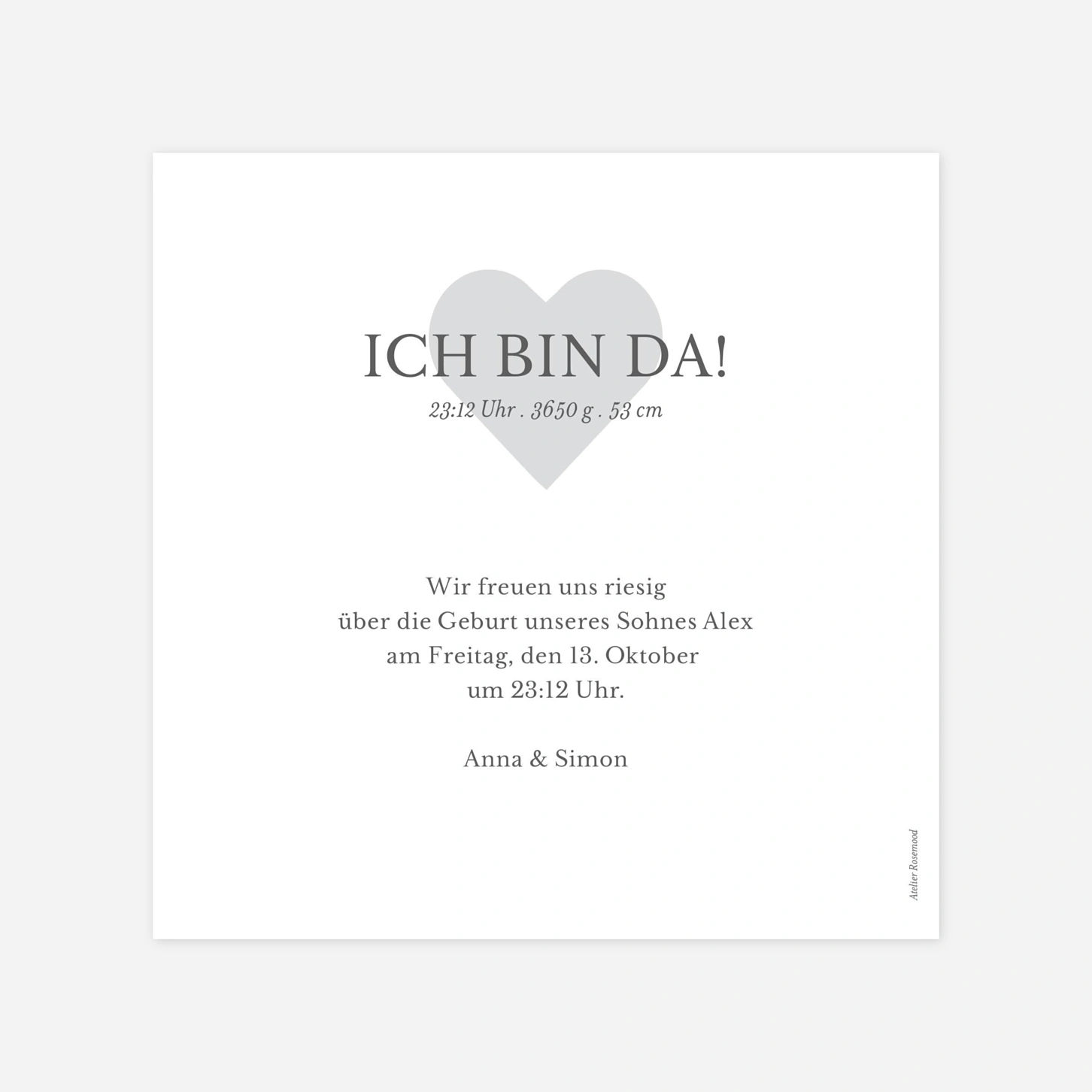 Geburtskarte Liebeswunder