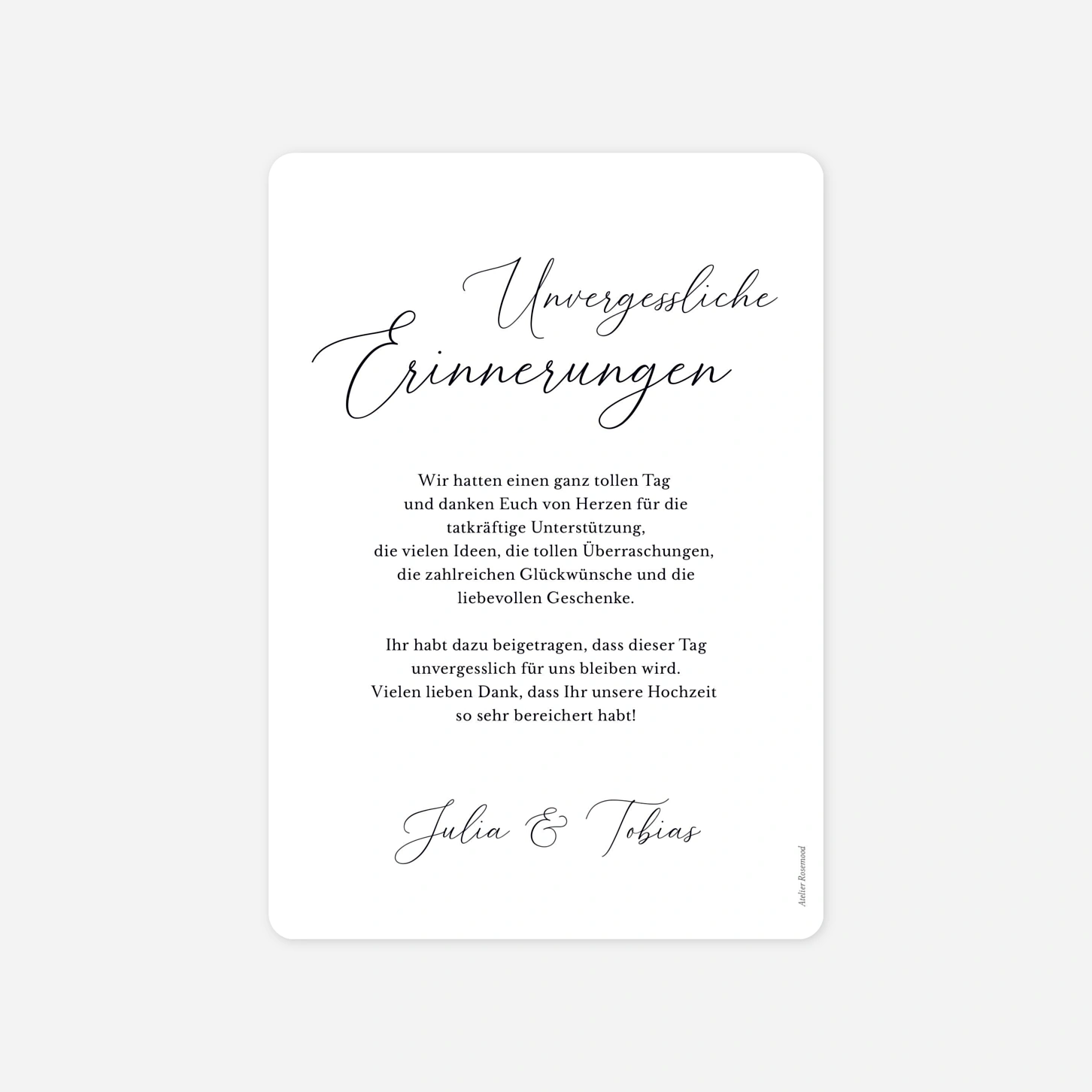 Dankeskarte Hochzeit Liebesbilder