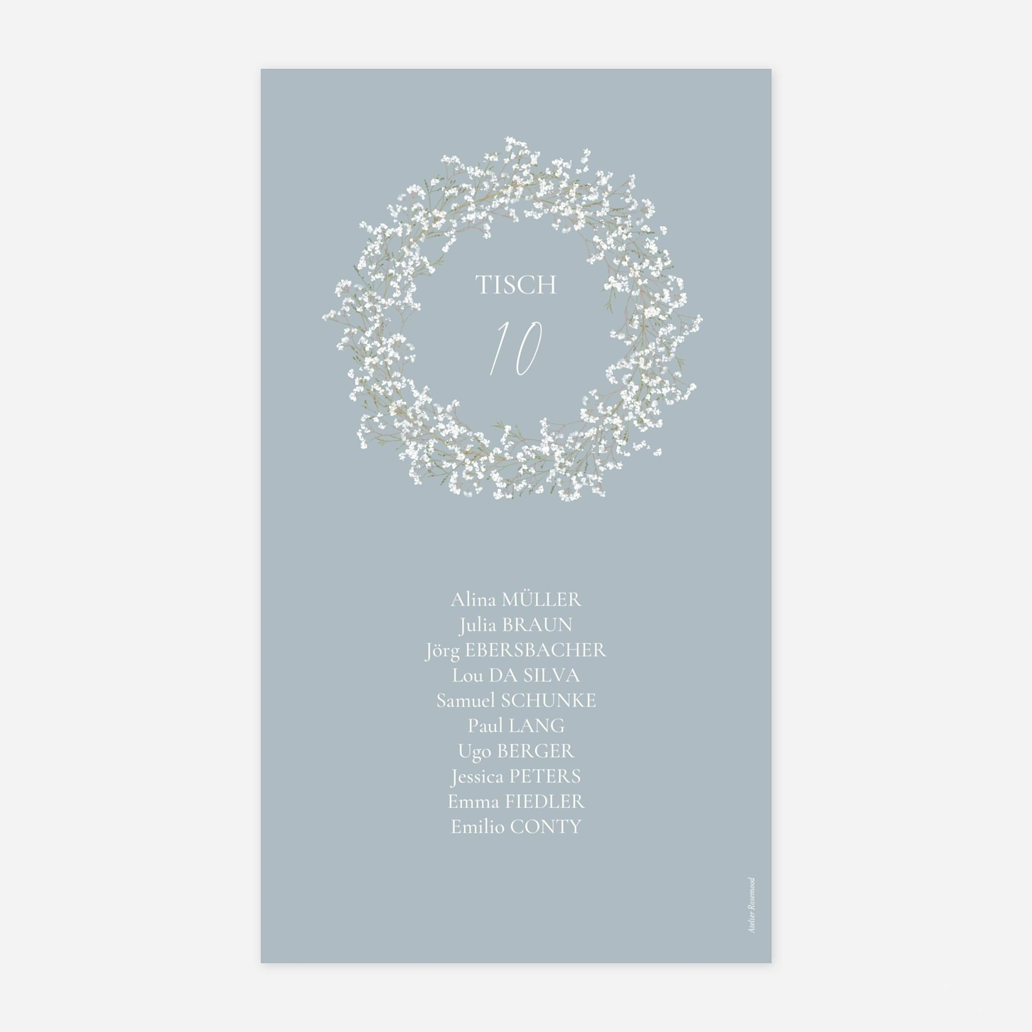 Gruppentischkarte Luft und Liebe