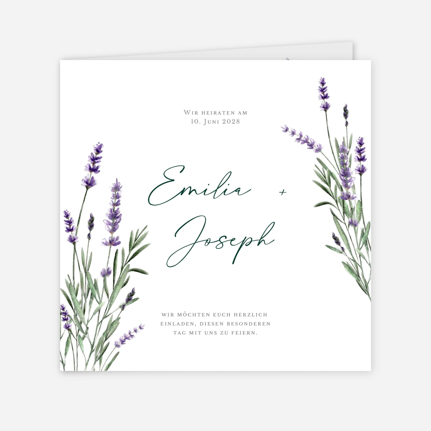 Hochzeitseinladung Lavendeltraum