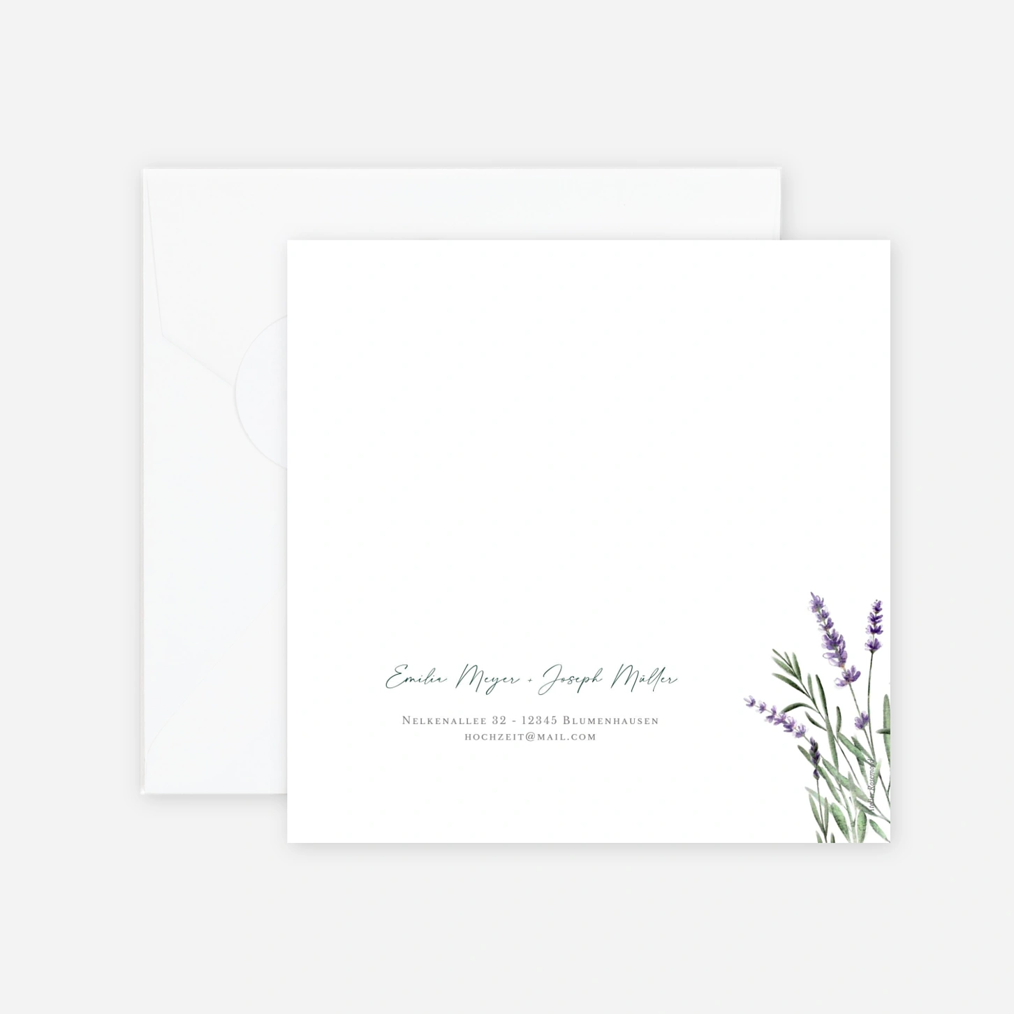 Hochzeitseinladung Lavendeltraum