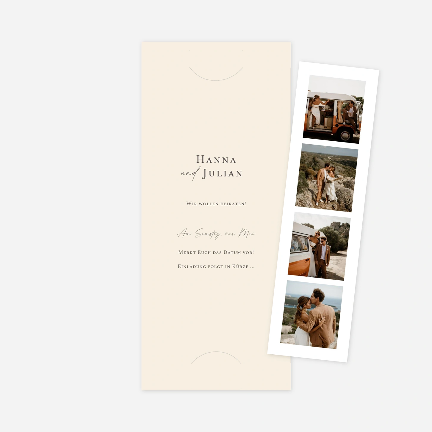 Save-the-Date Karte Malerische Liebe