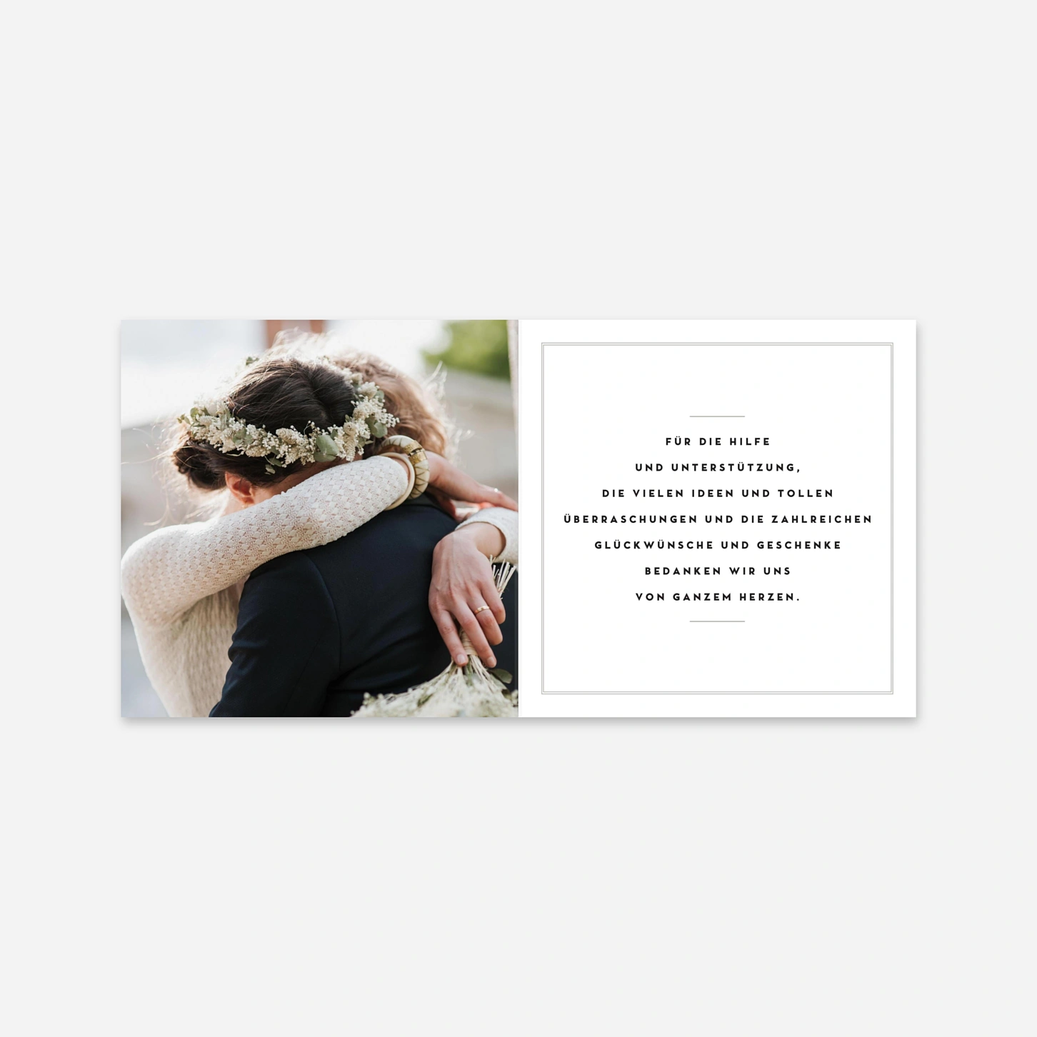 Dankeskarte Hochzeit Medaillon II