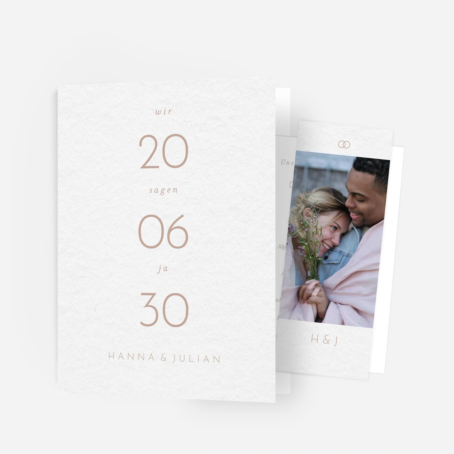 Hochzeitseinladung Minimalistische Eleganz