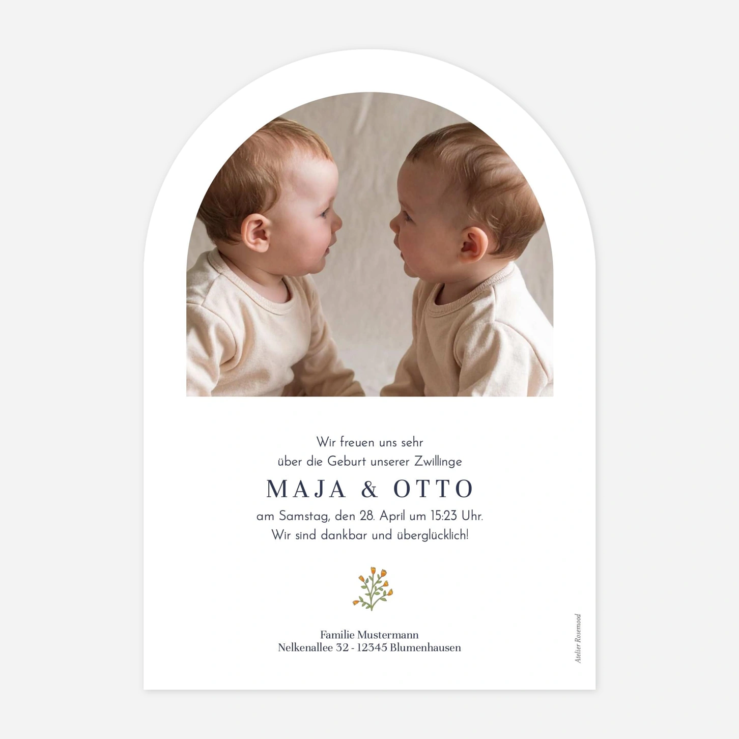 Zwillingskarte Mein kleiner Garten