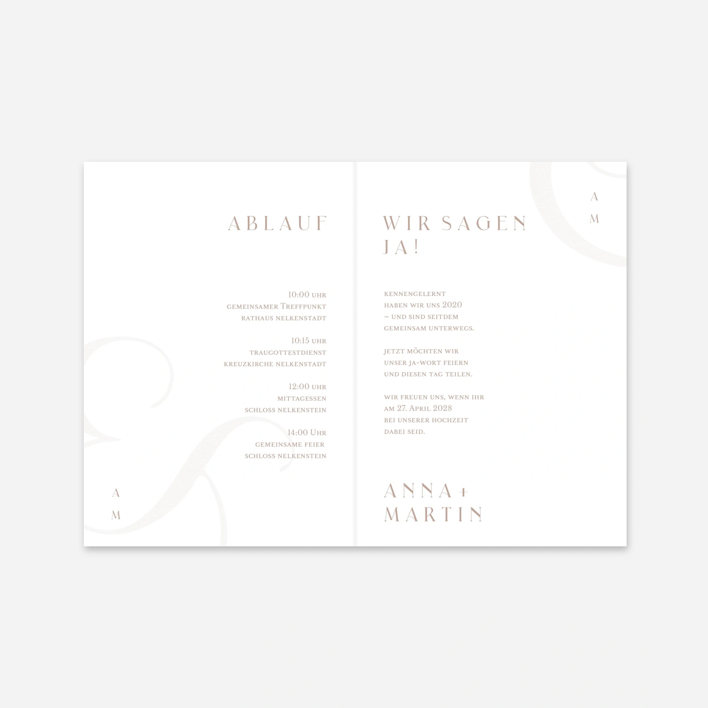 Hochzeitseinladung Moderne Eleganz