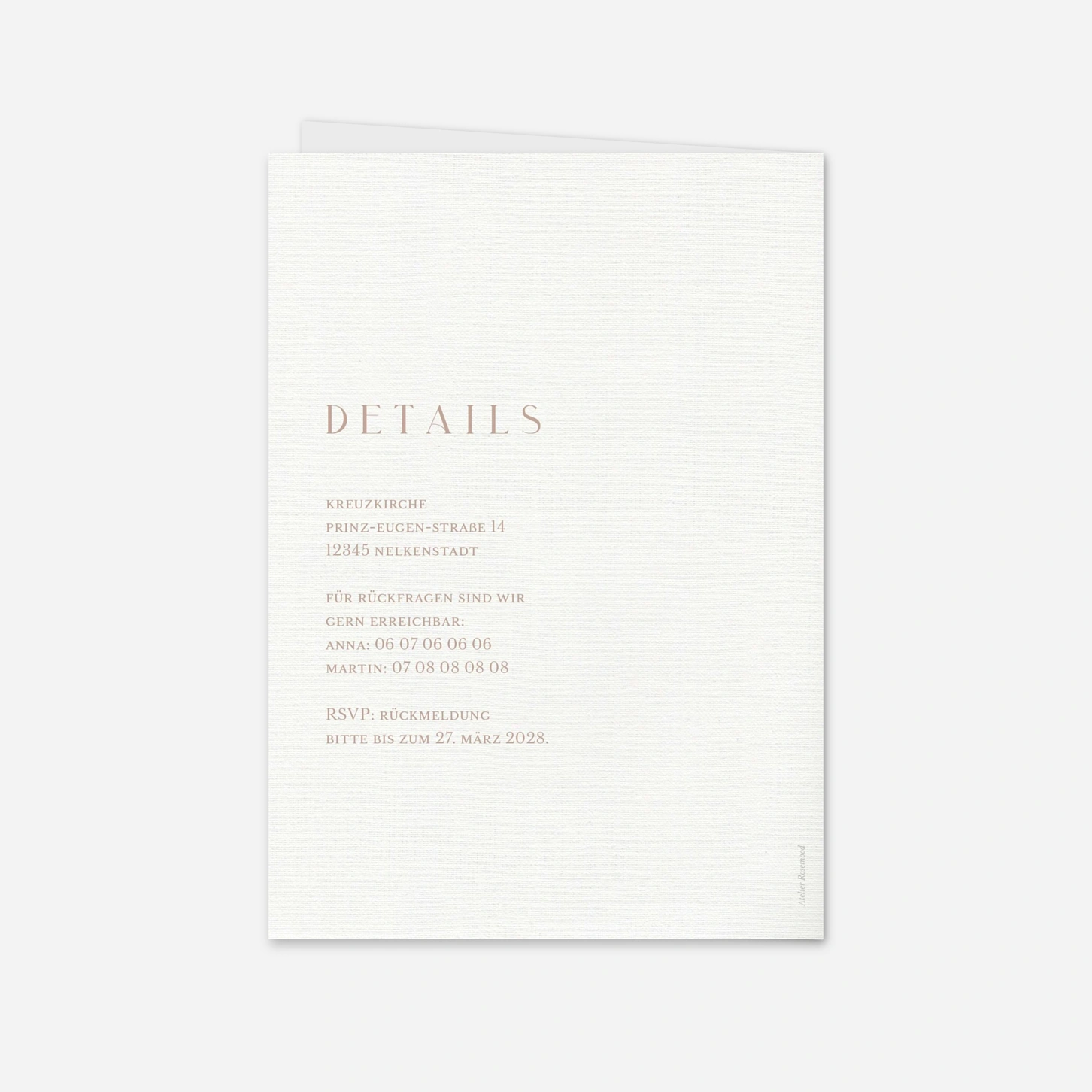 Hochzeitseinladung Moderne Eleganz