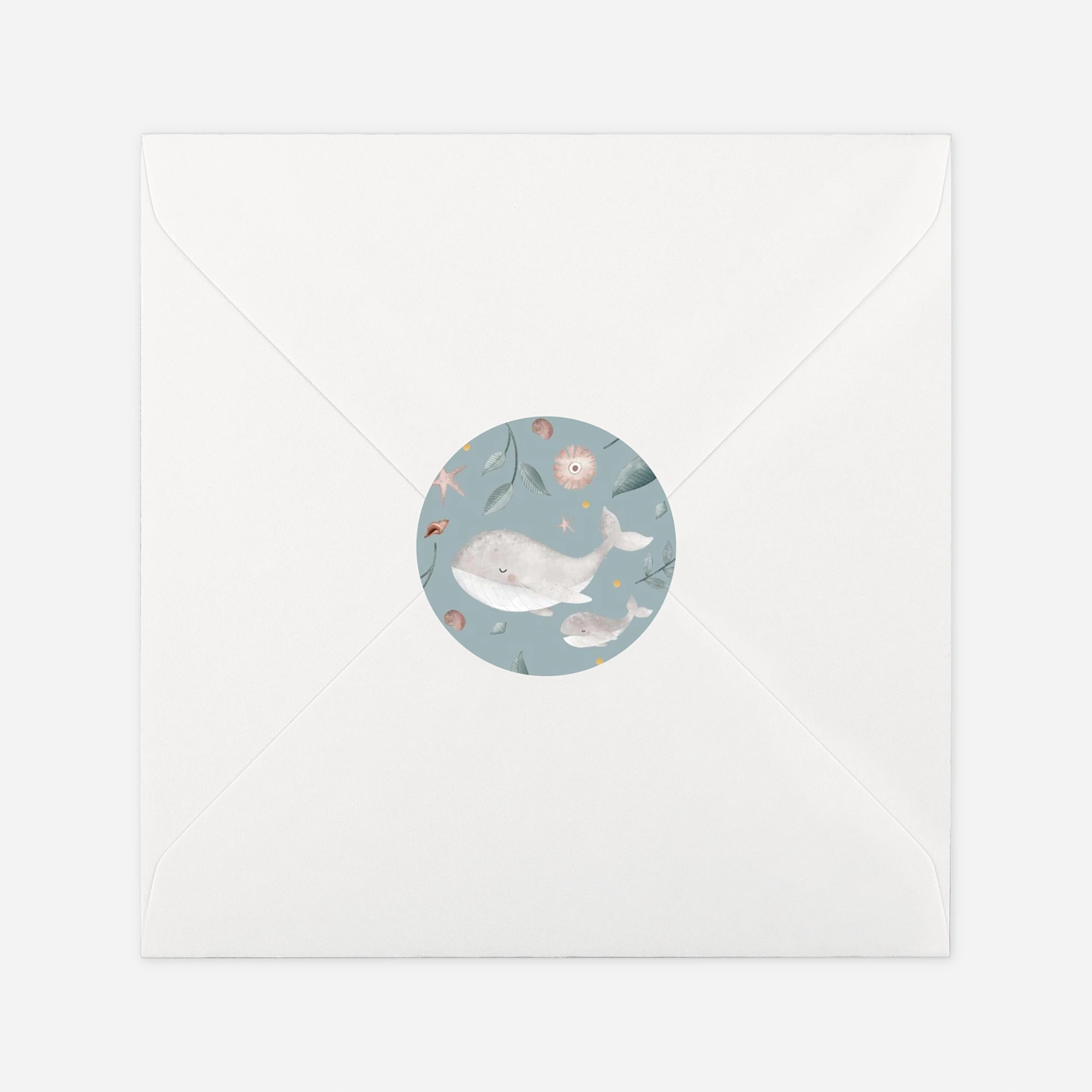 Aufkleber Taufe Sanfte Wellen