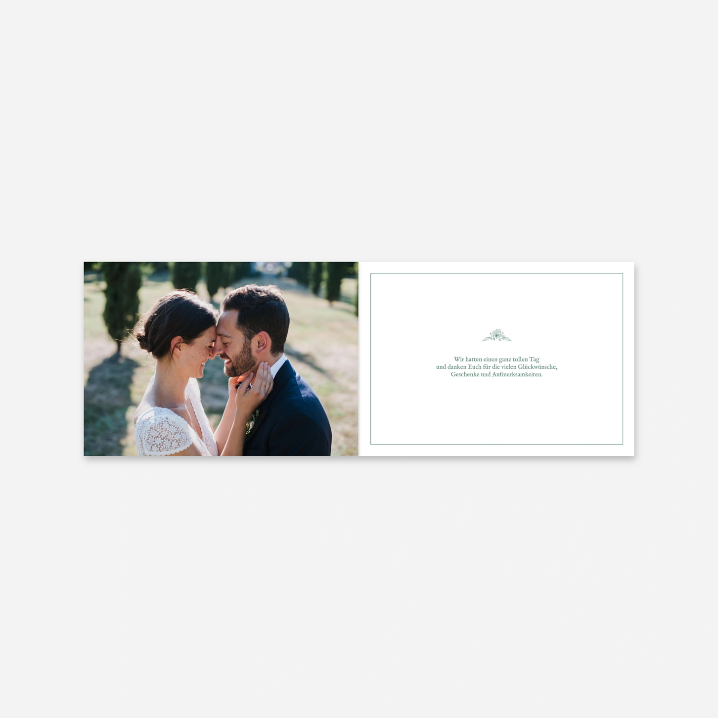 Dankeskarte Hochzeit Naturnah