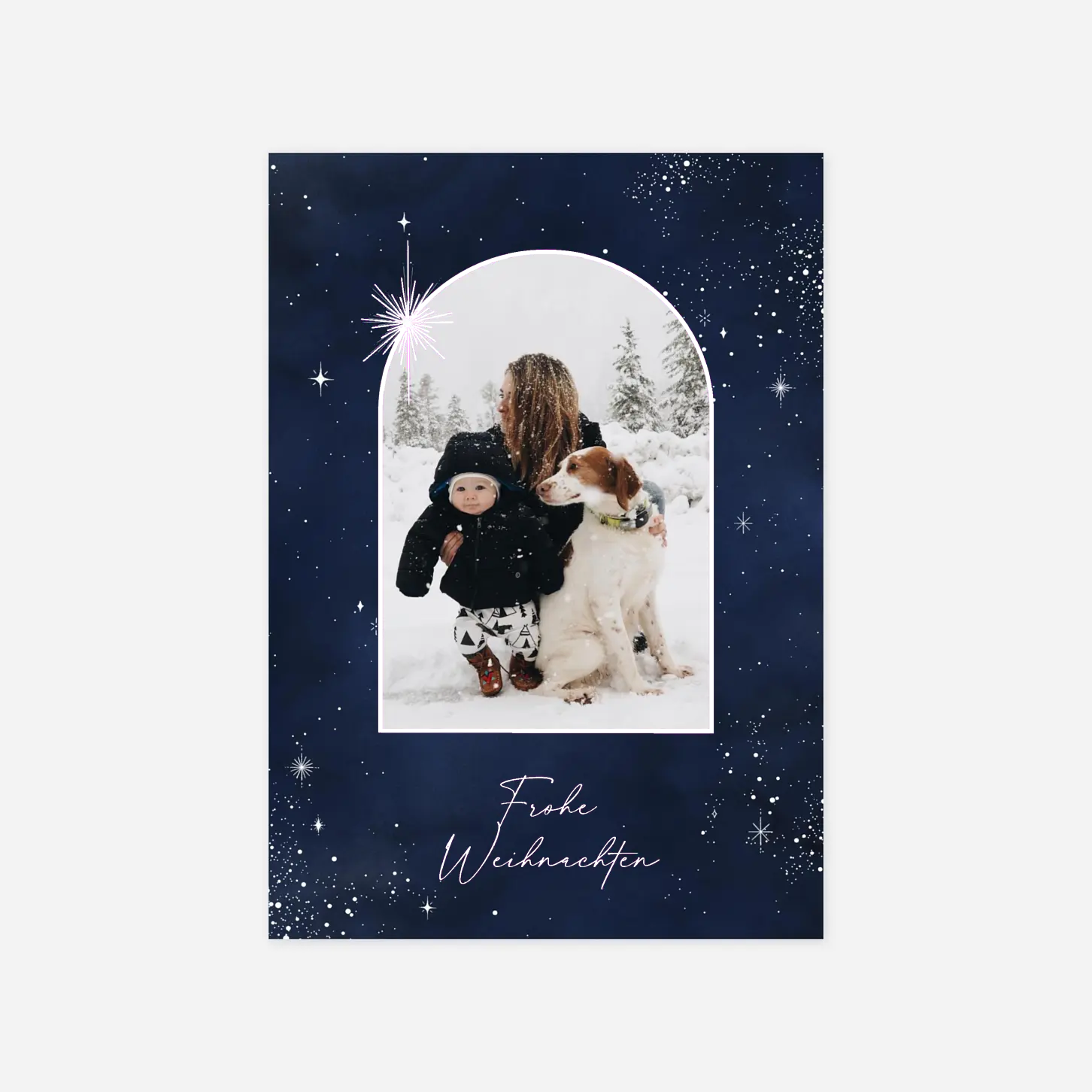 Weihnachtskarte Nacht der Sterne