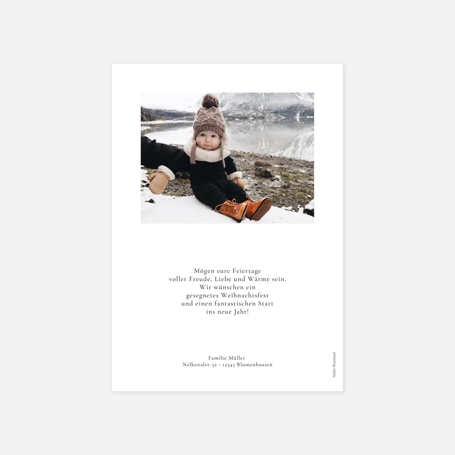 Weihnachtskarte Nacht der Sterne