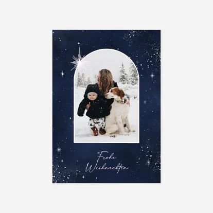 Weihnachtskarte Nacht der Sterne
