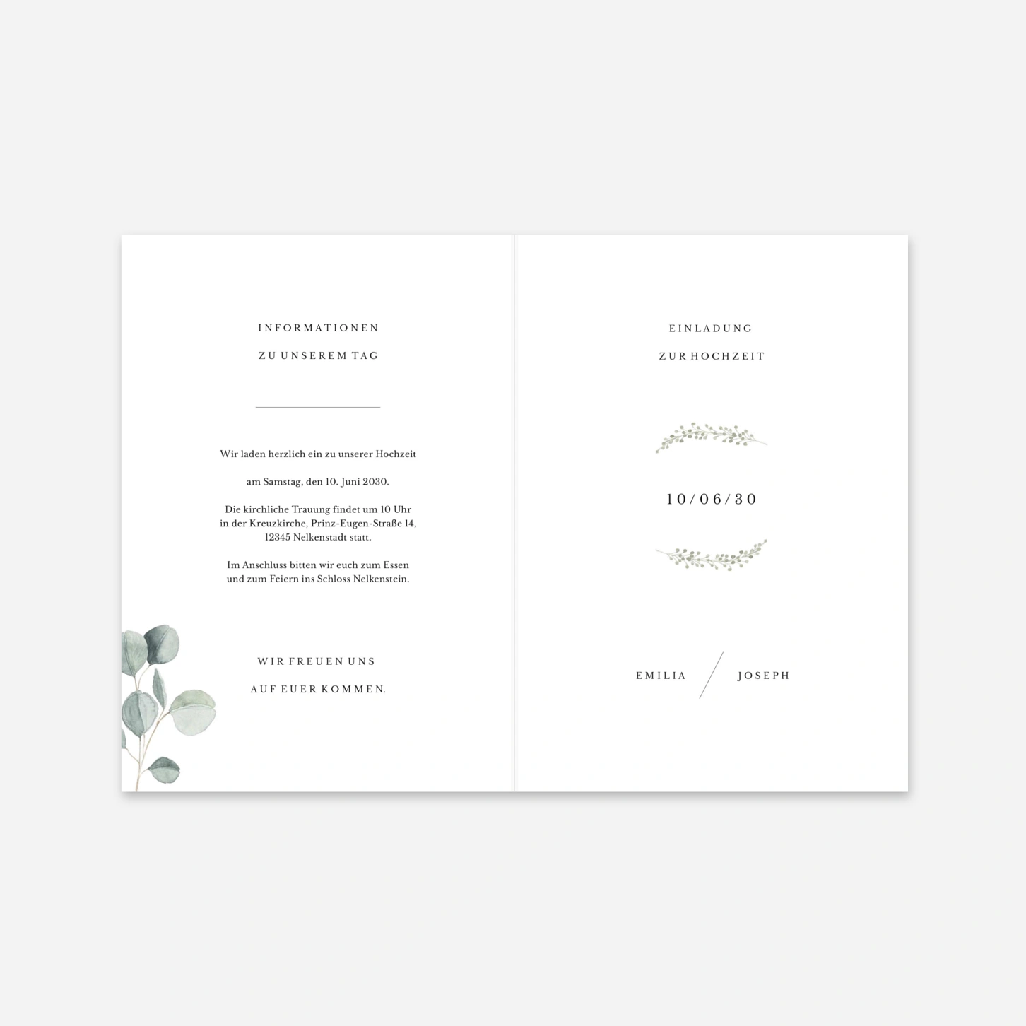 Hochzeitseinladung Nordische Eleganz