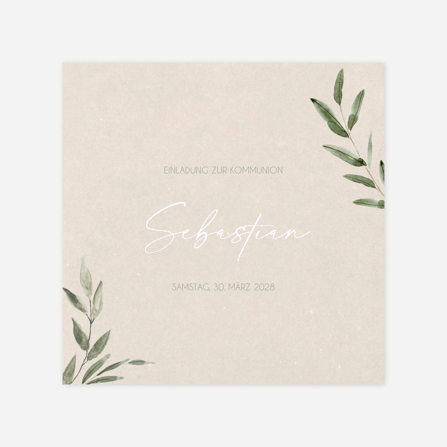 Kommunionseinladung Naturträume