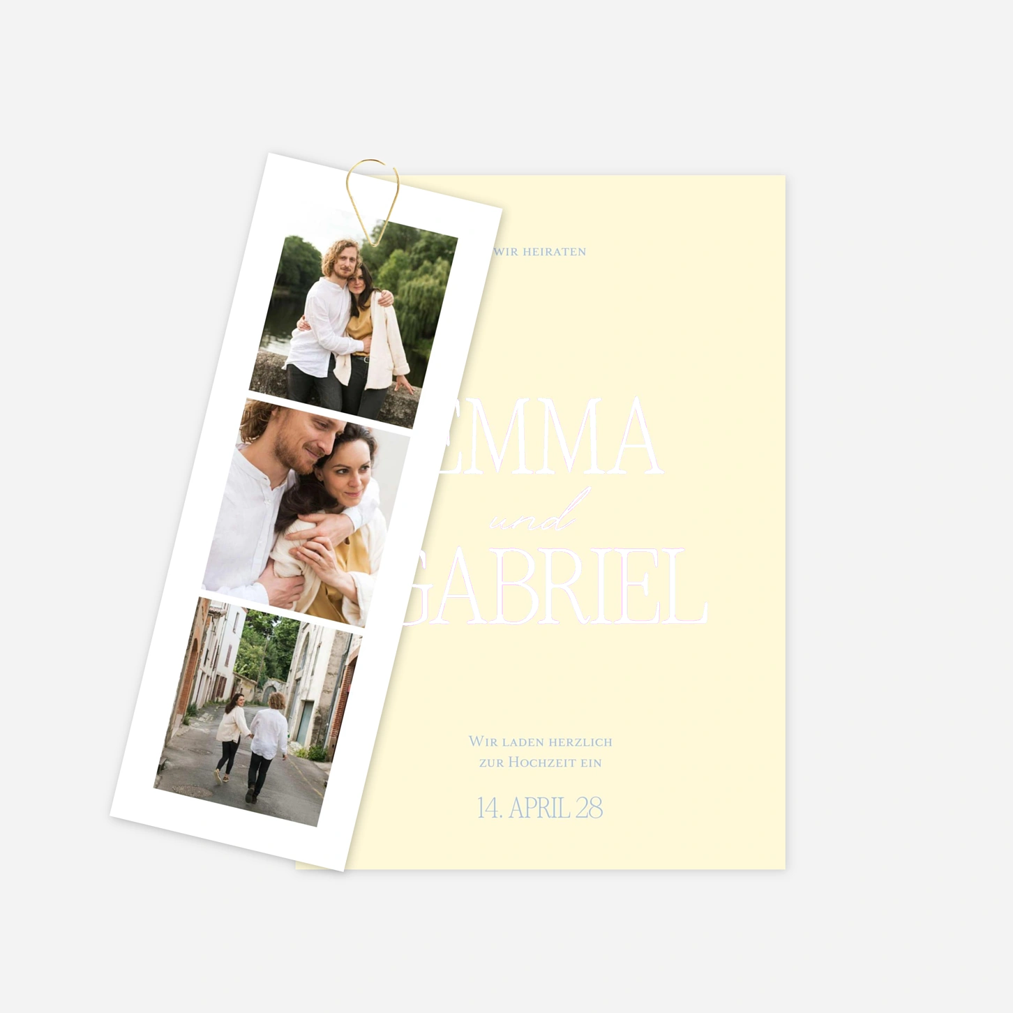 Hochzeitseinladung Nur Liebe
