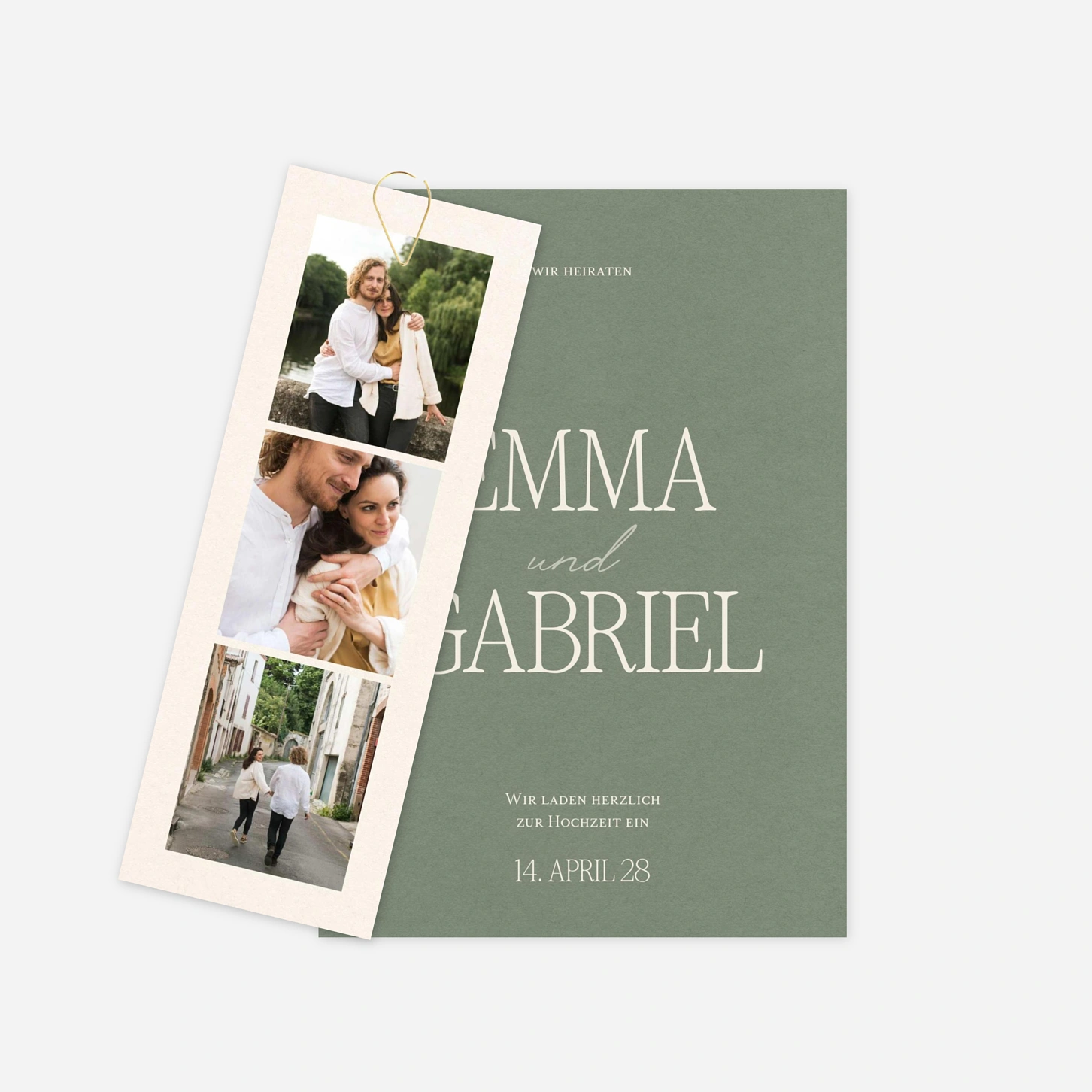 Hochzeitseinladung Nur Liebe