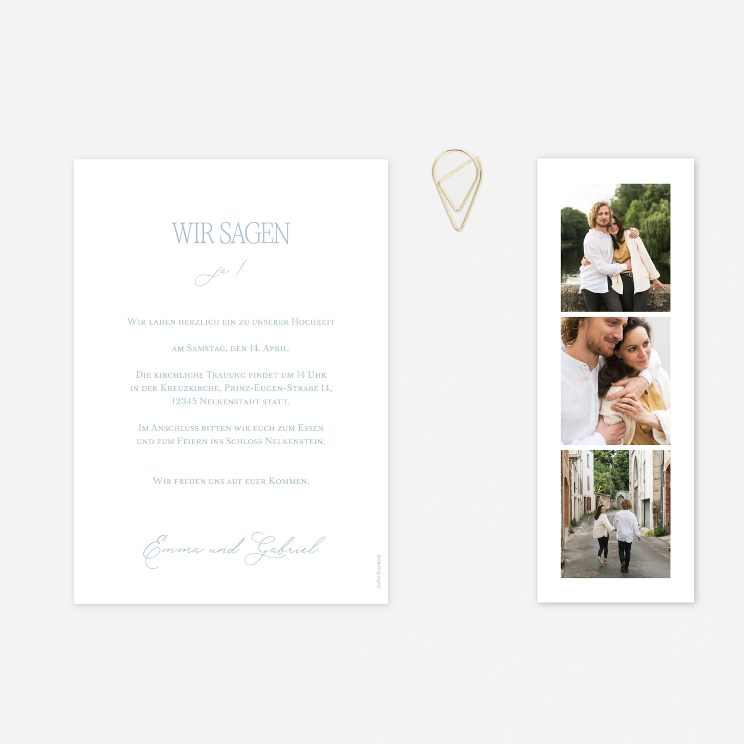 Hochzeitseinladung Nur Liebe