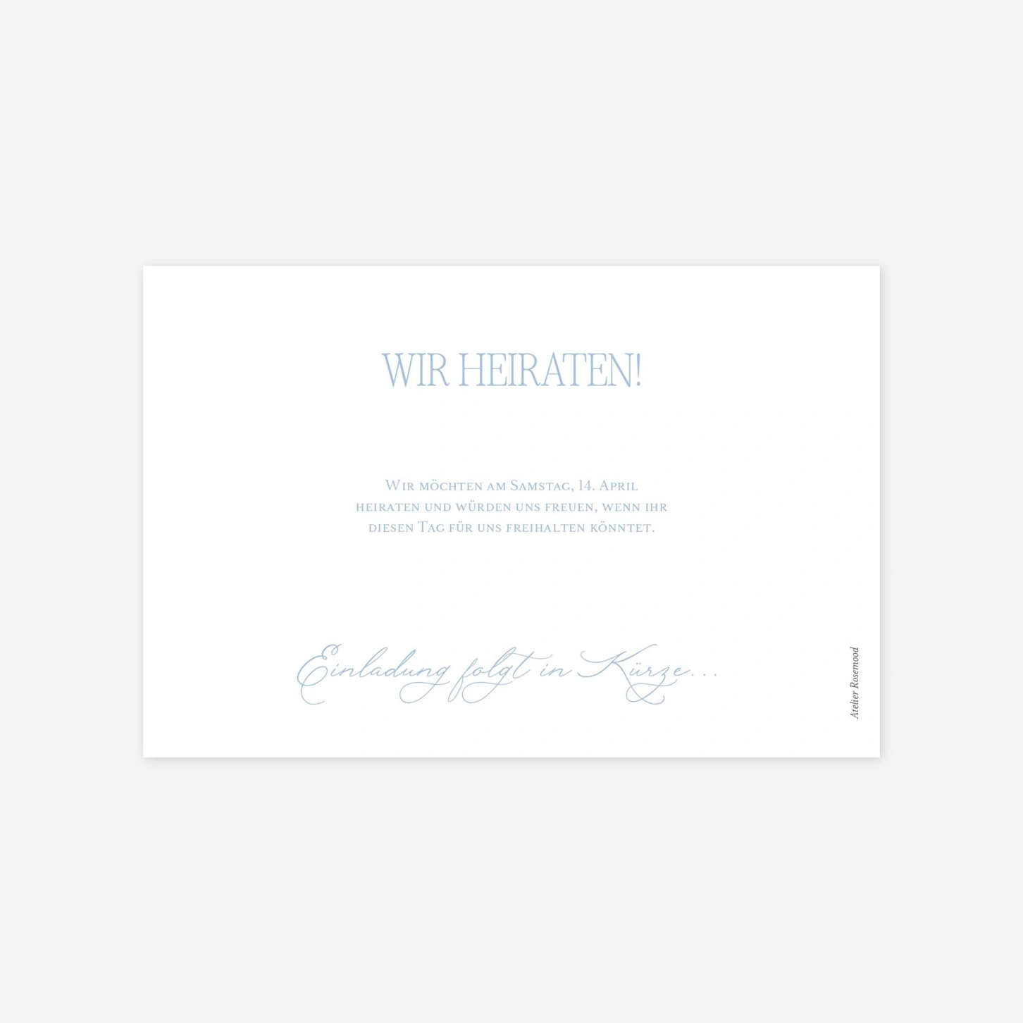 Save-the-Date Karte Nur Liebe