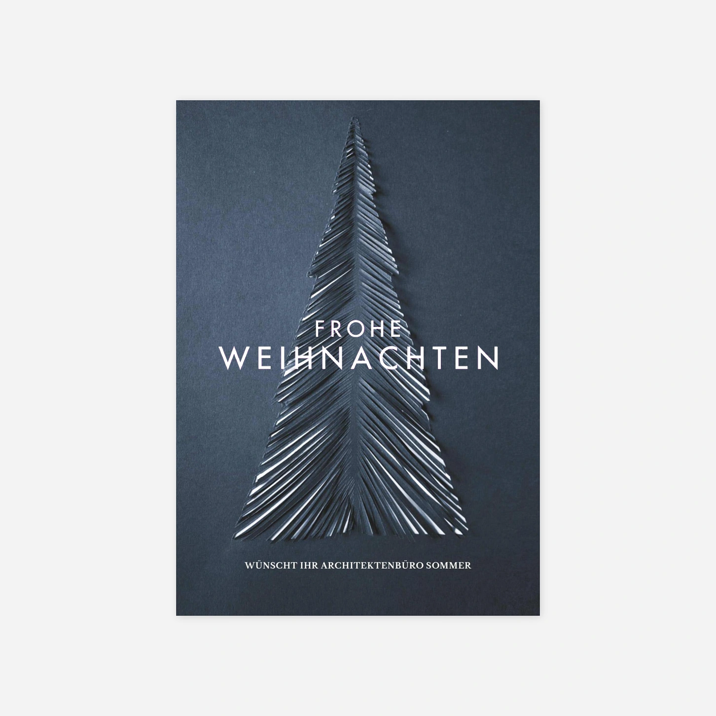 Geschäftliche Weihnachtskarte Papierwald