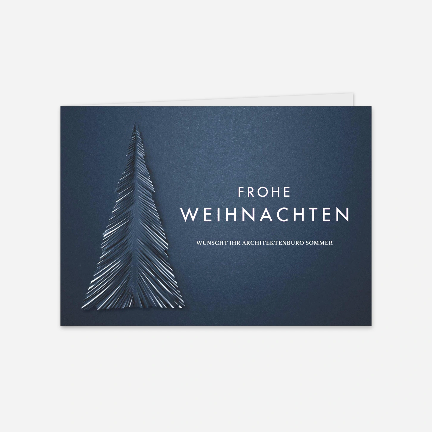 Geschäftliche Weihnachtskarte Papierwald