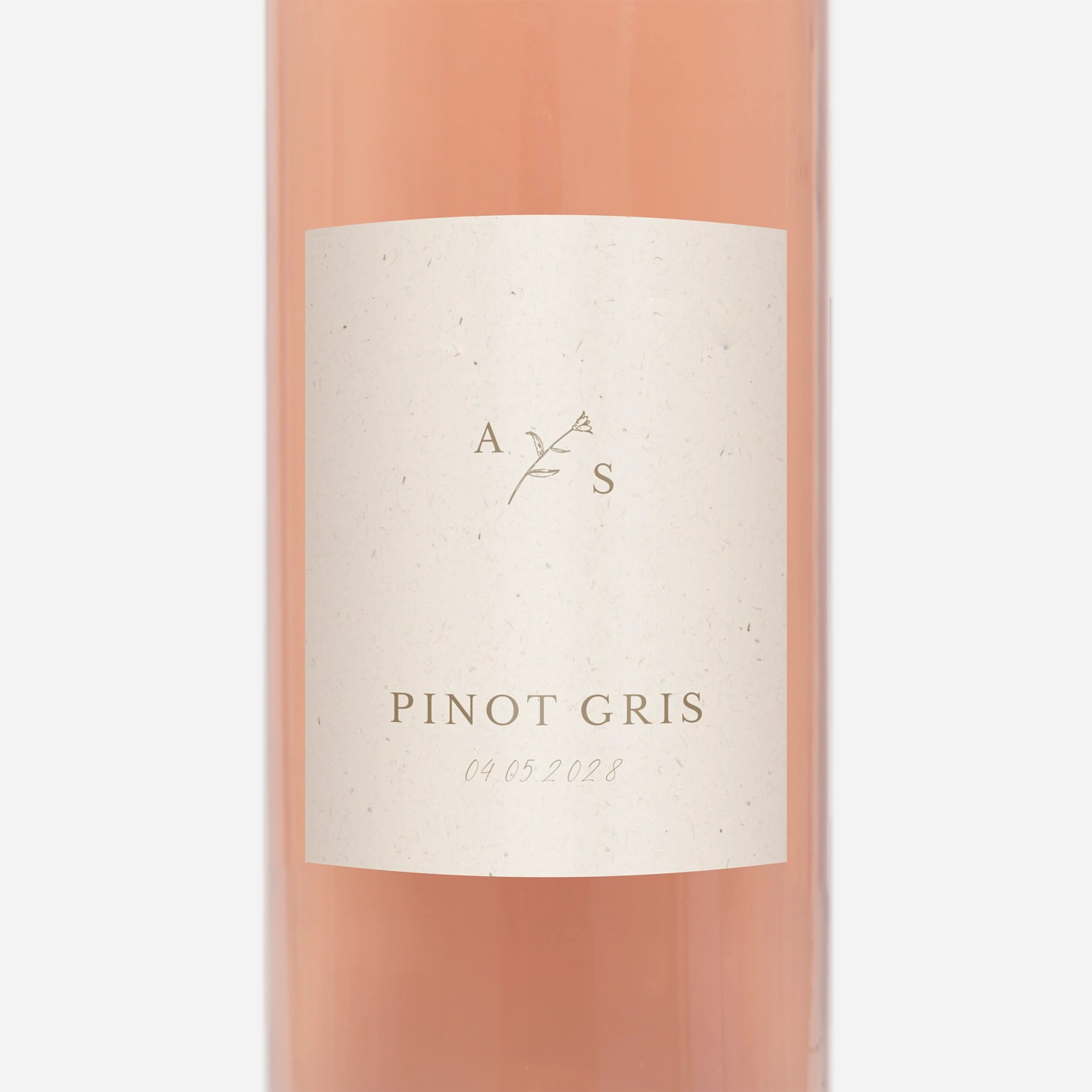 Flaschenetikett Hochzeit Passepartout