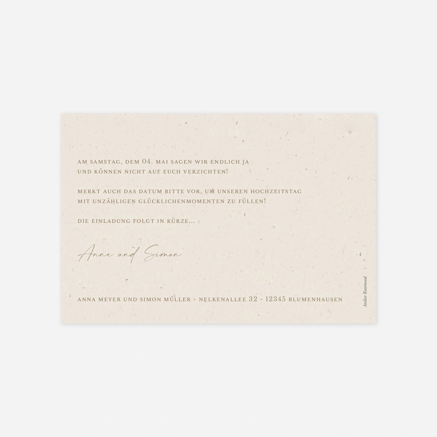 Save-the-Date Karte Passepartout