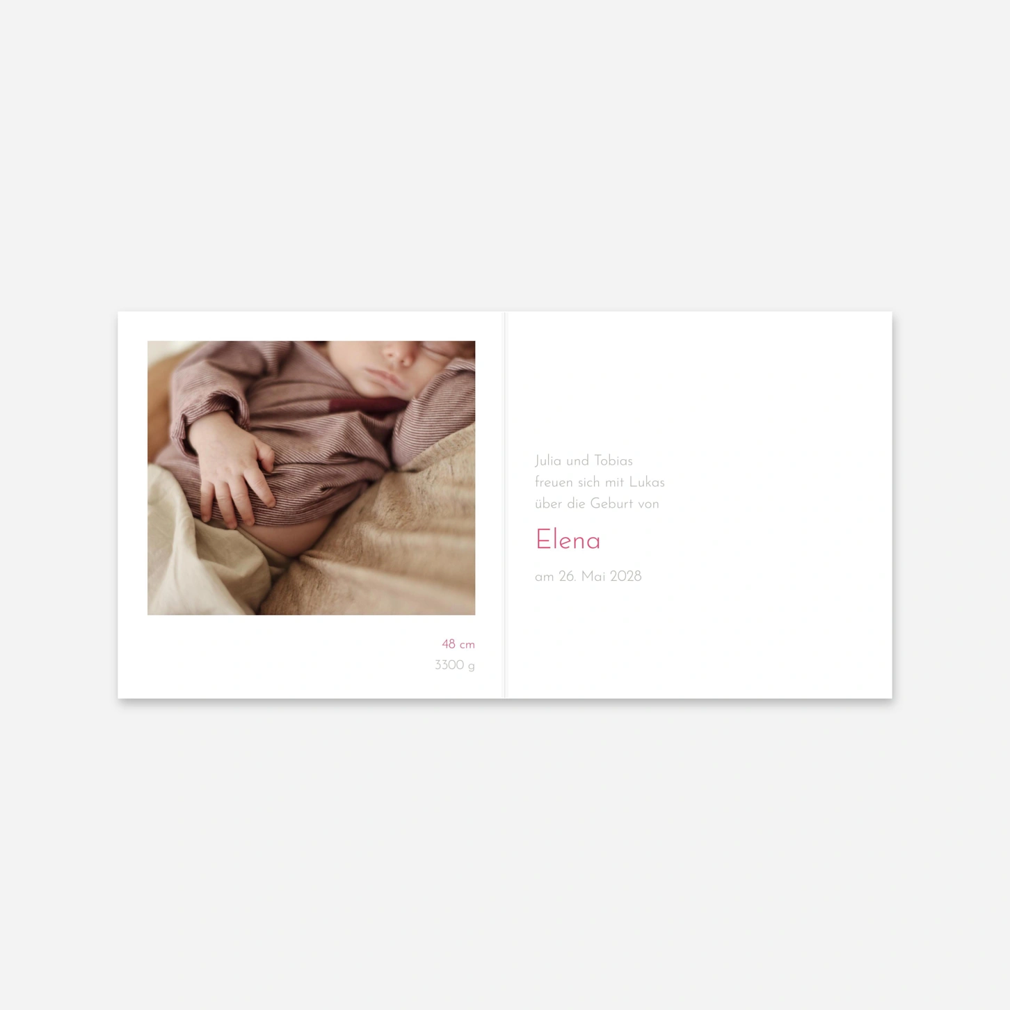Geburtskarte Portfolio