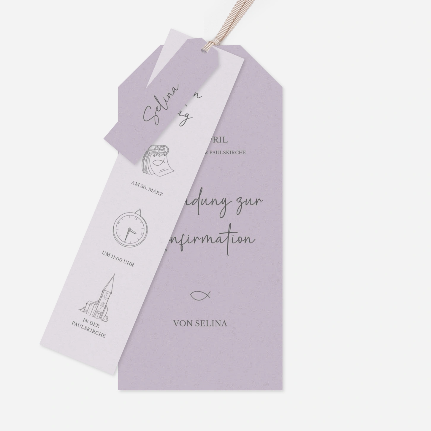 Konfirmationseinladung Pastellpoesie