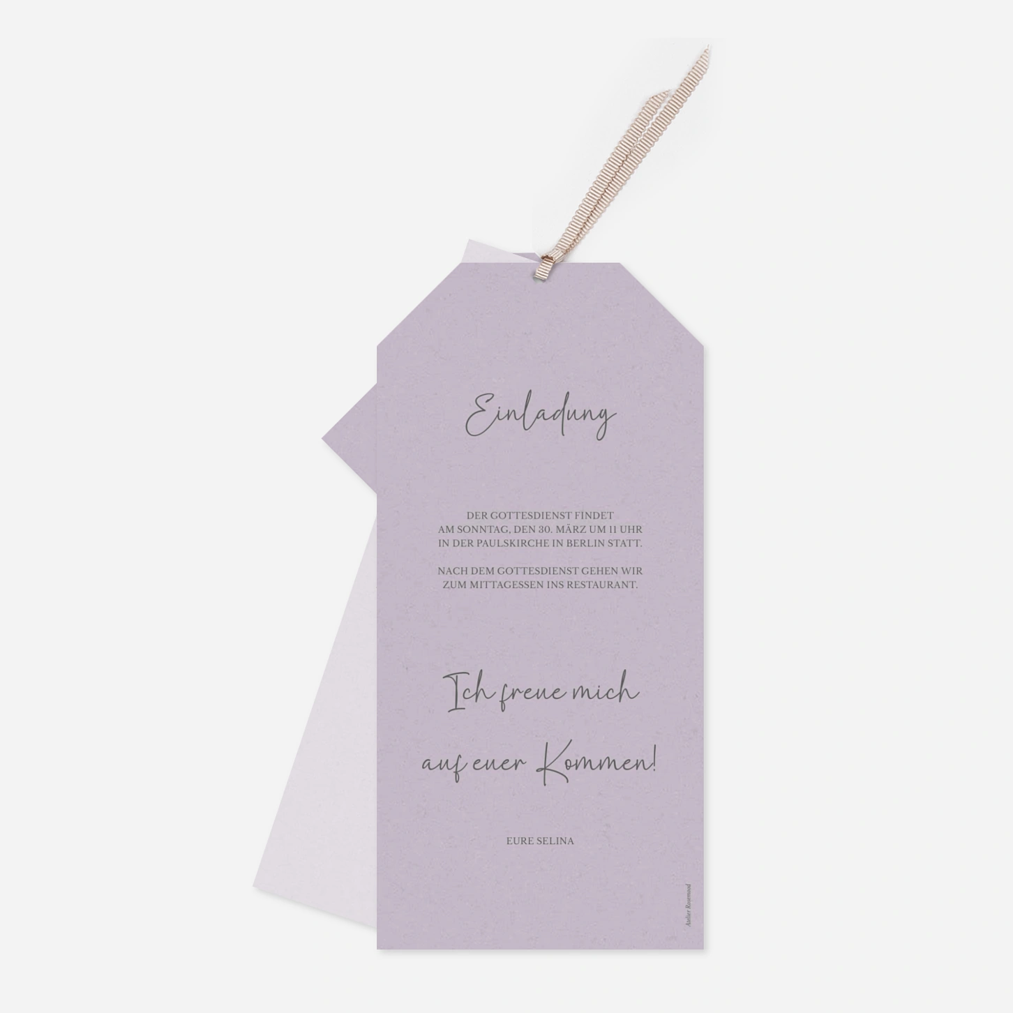 Konfirmationseinladung Pastellpoesie