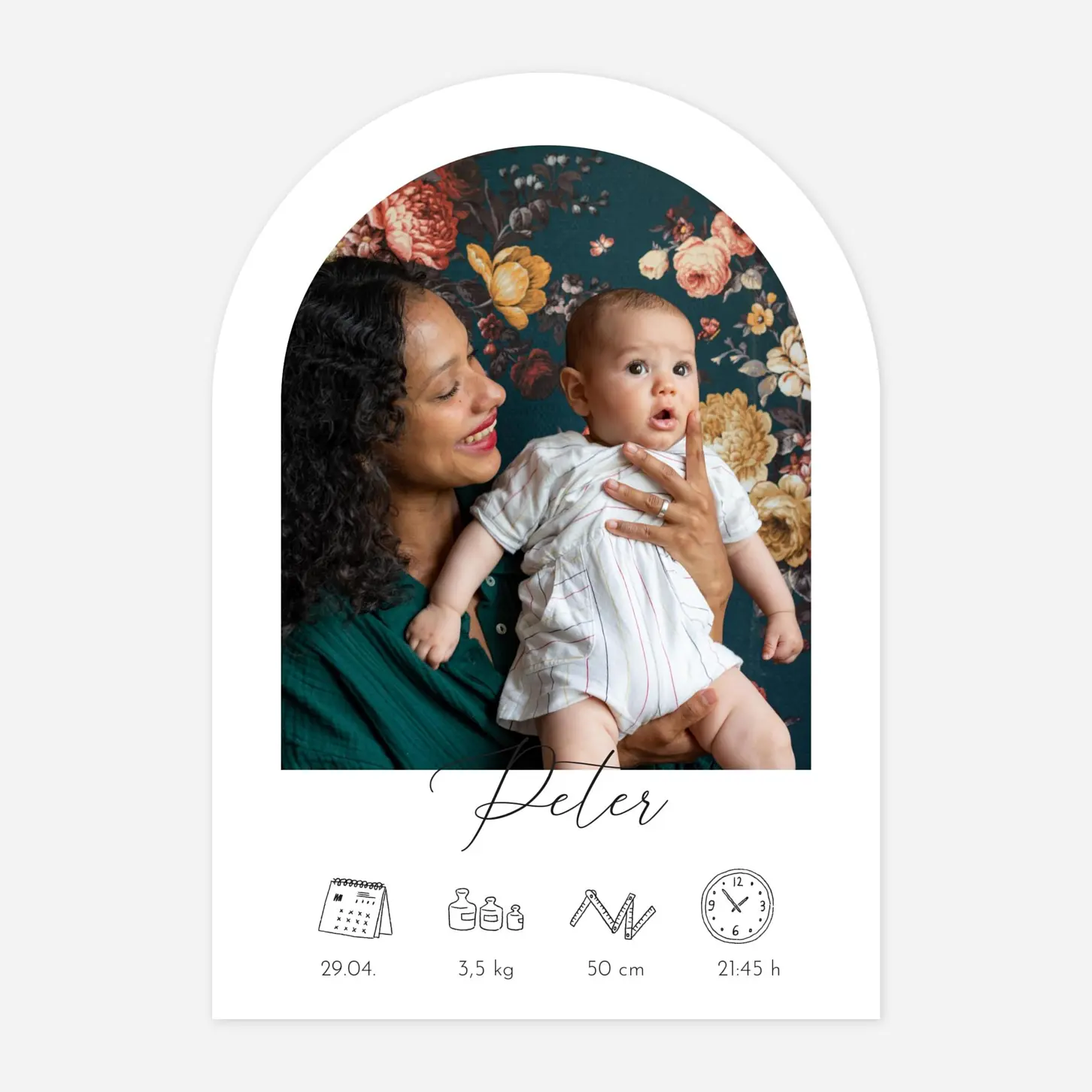 Geburtskarte Pures Glück