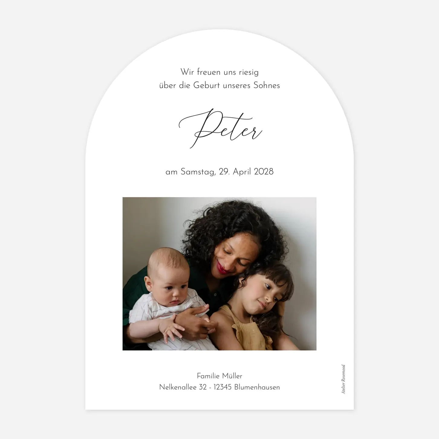 Geburtskarte Pures Glück