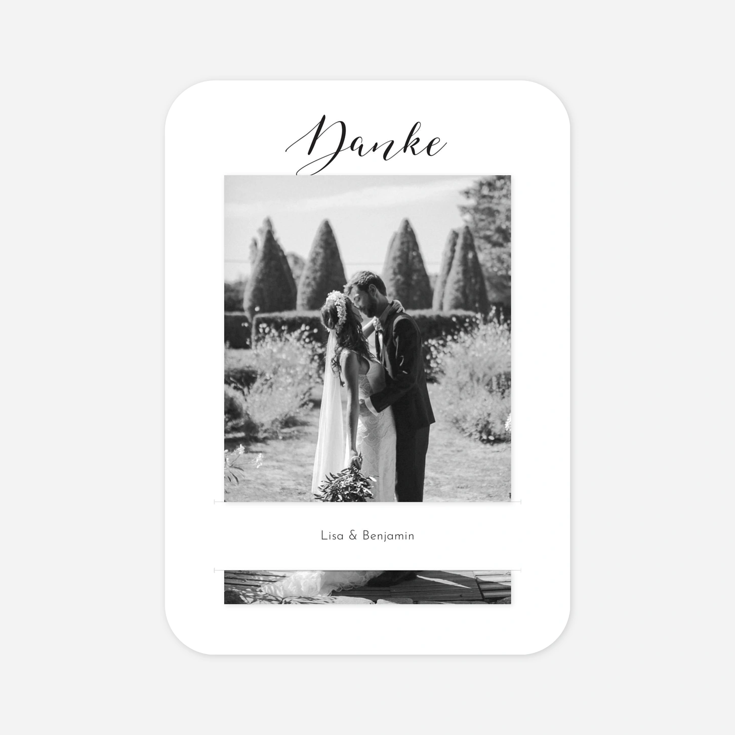 Dankeskarte Hochzeit Raffinesse