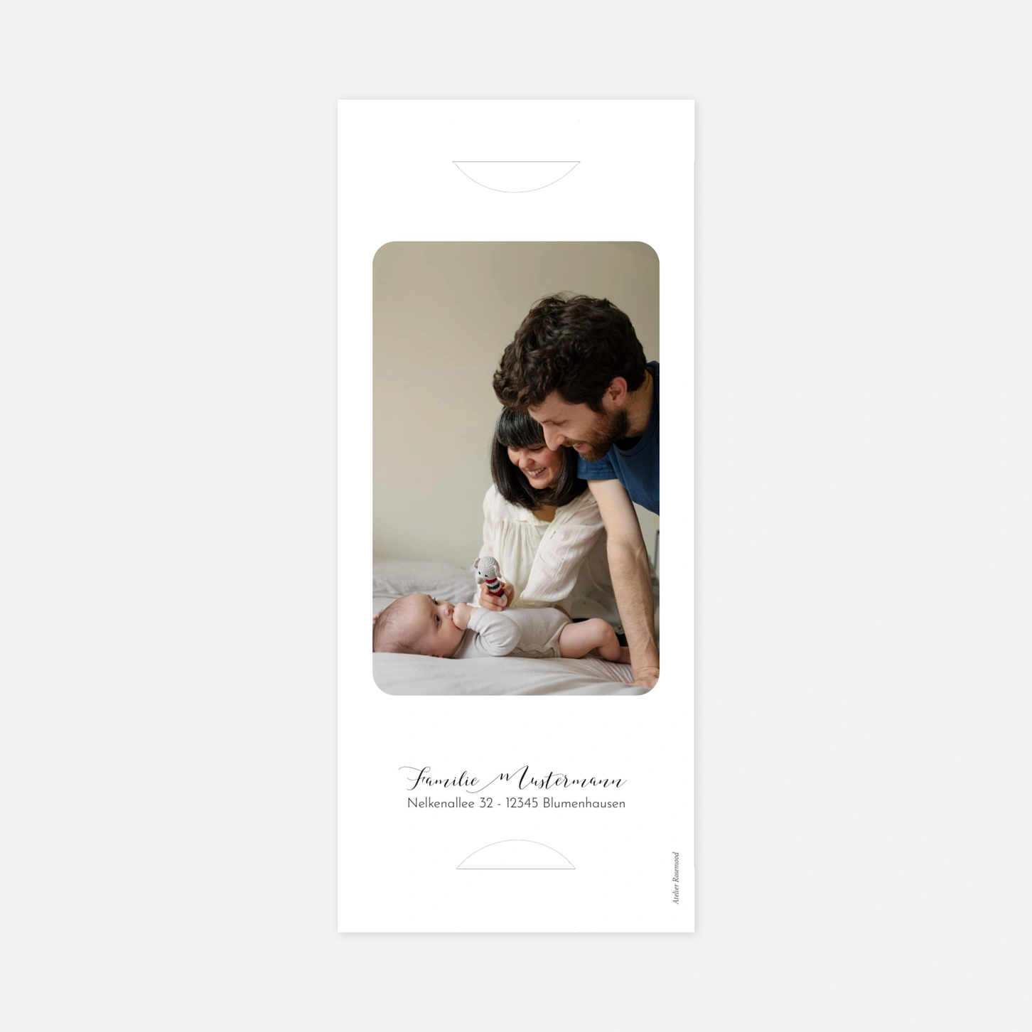 Geburtskarte Raffinesse Piktogramme