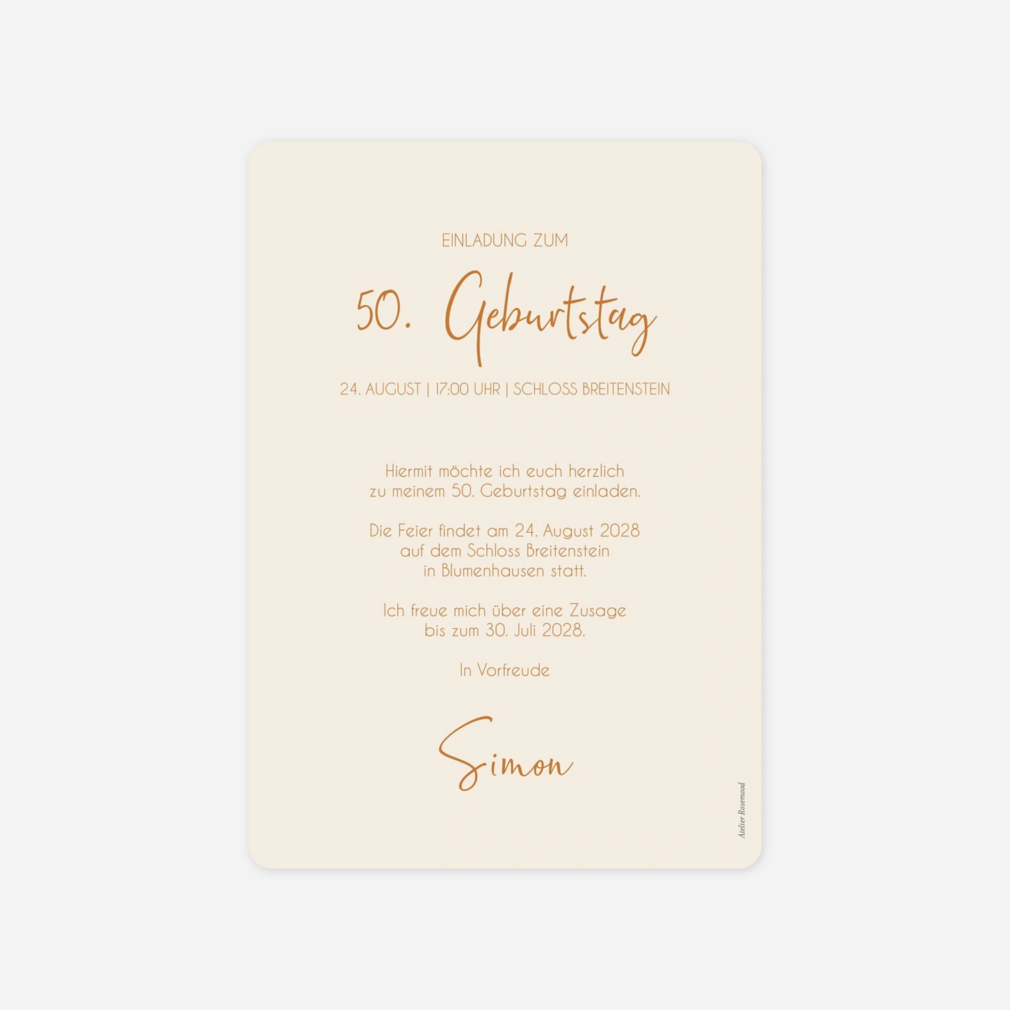 Geburtstagseinladung Nostalgiezeit