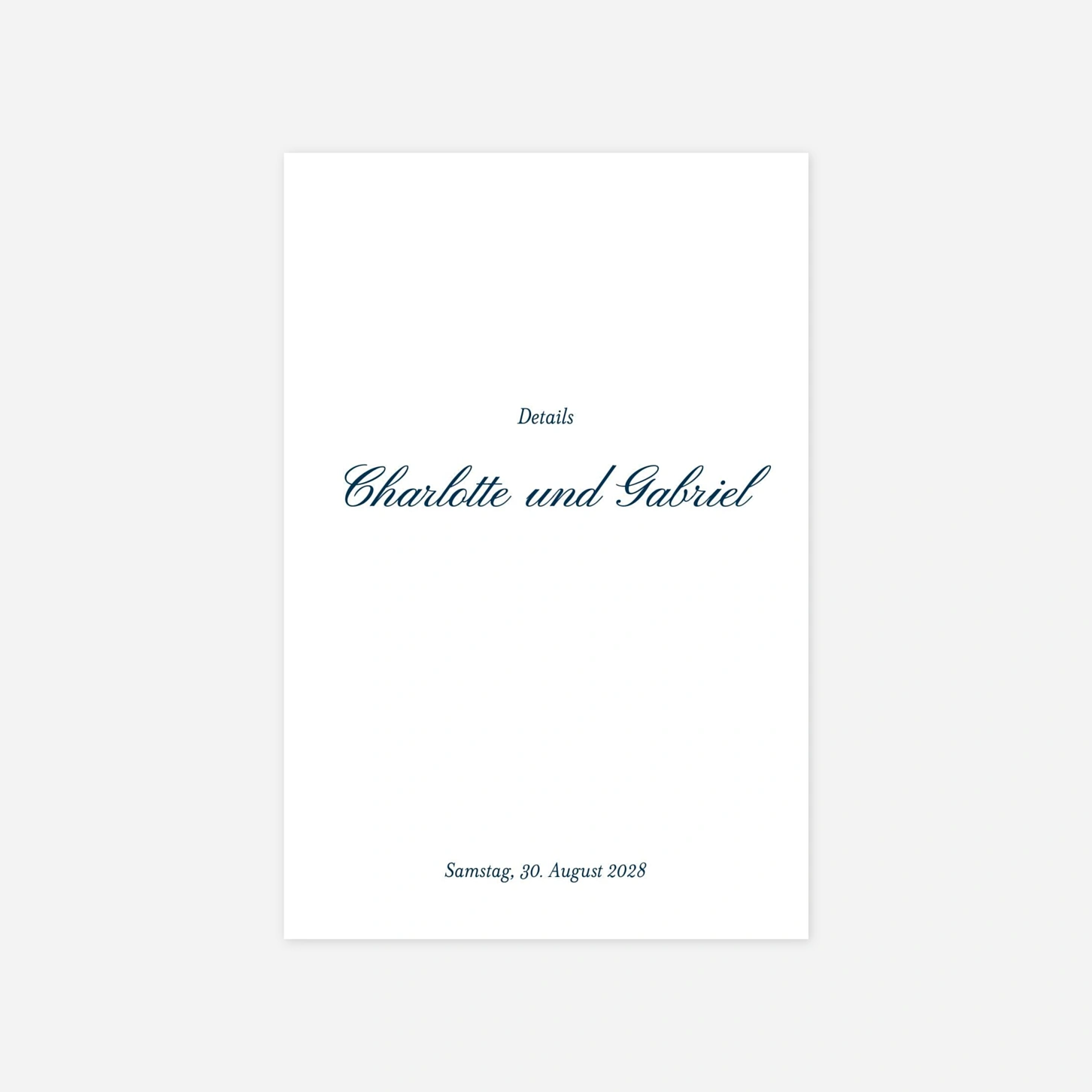 Hochzeit Mini-Einladungskarte Ritus