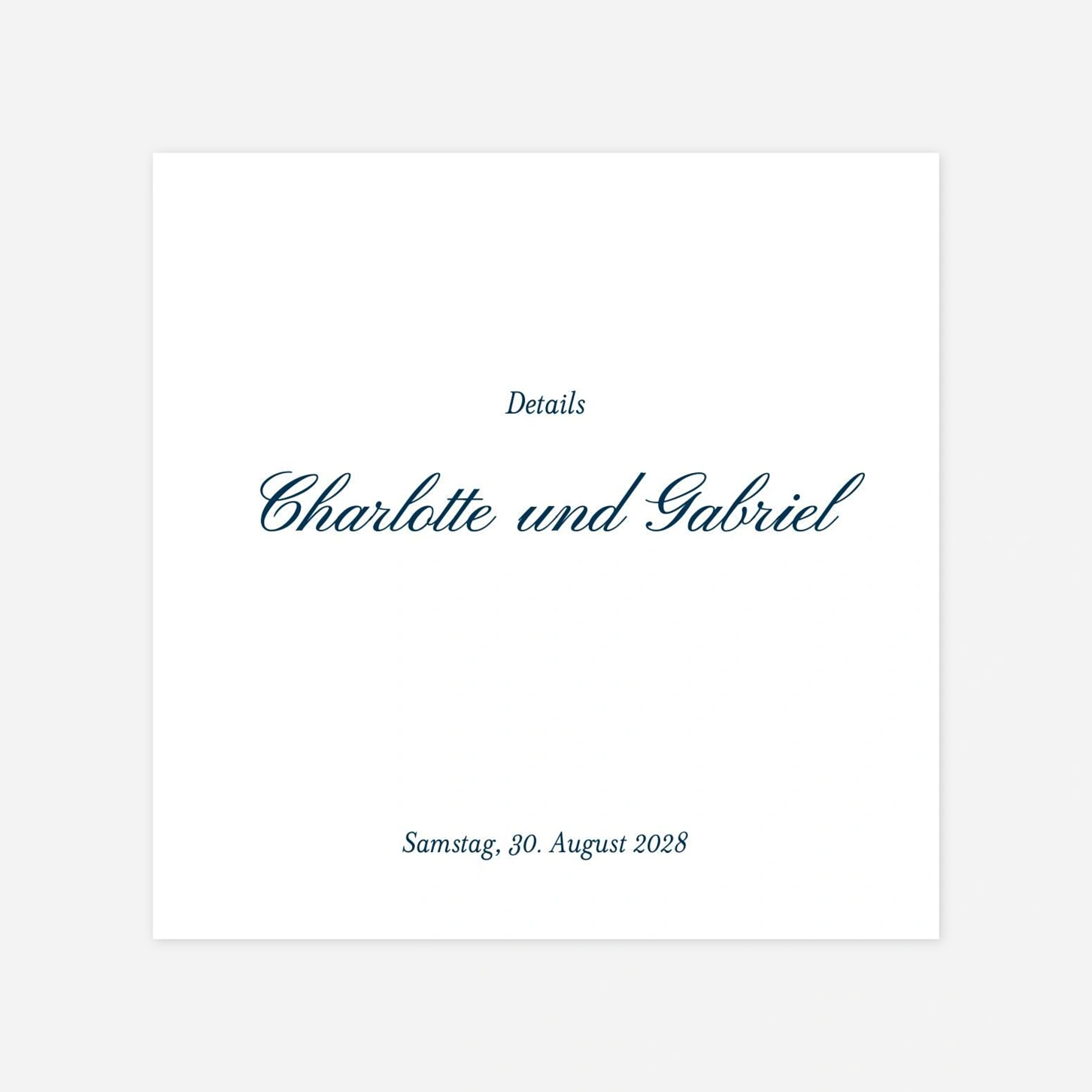 Hochzeit Mini-Einladungskarte Ritus