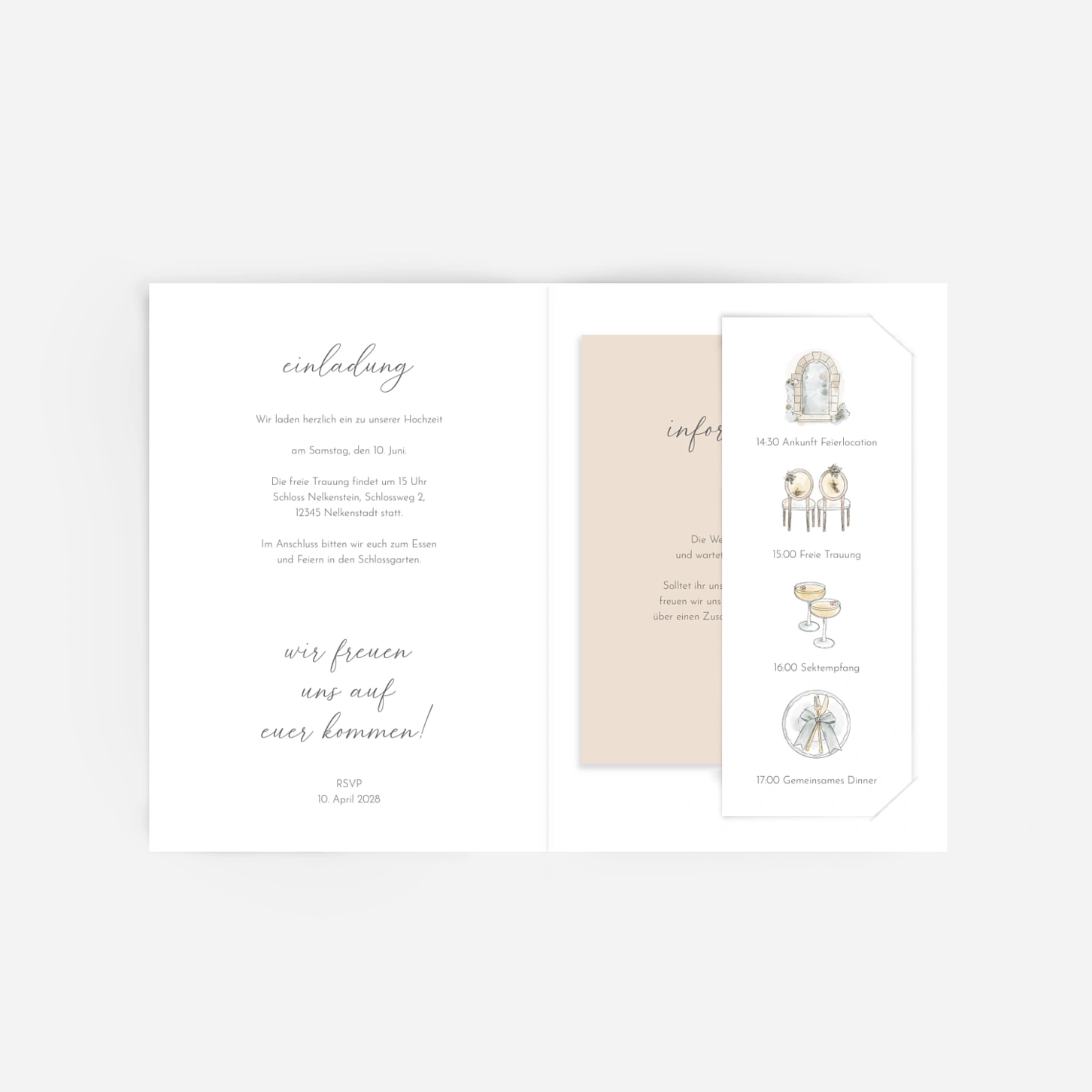 Hochzeitseinladung Sanfte Momente