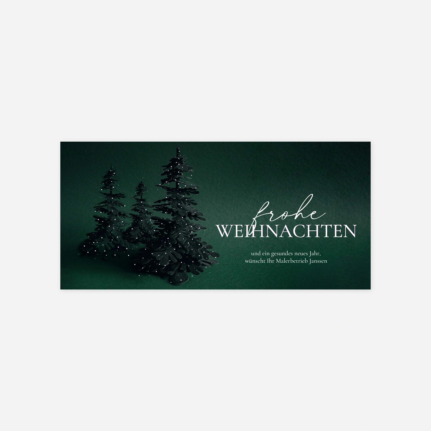 Geschäftliche Weihnachtskarte Samtglanz