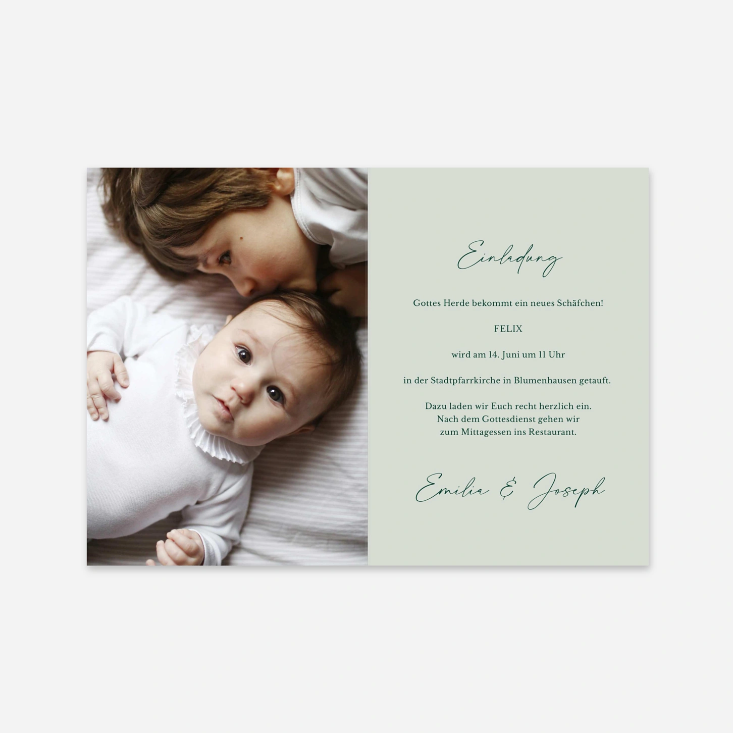 Taufeinladung Taufglück