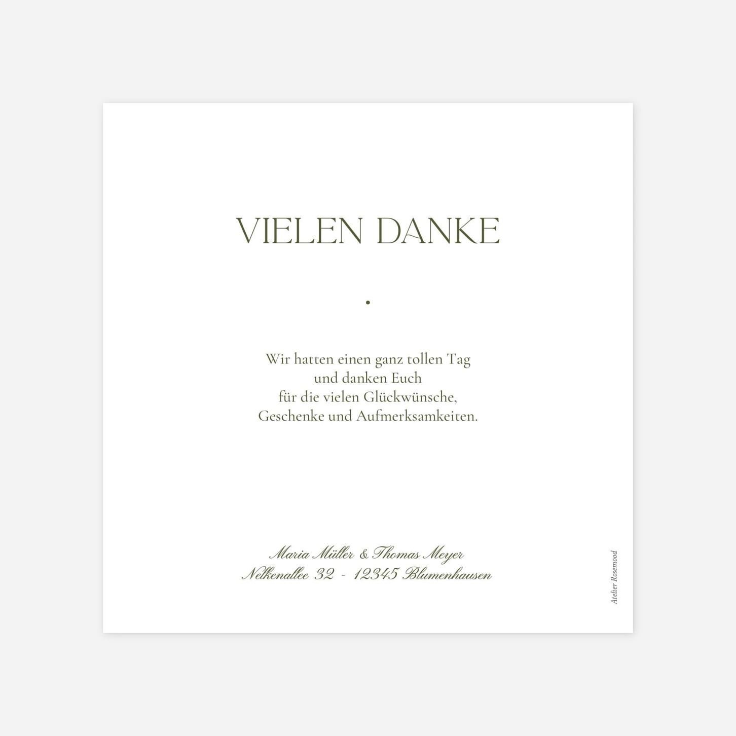 Dankeskarte Hochzeit Sanfte Blüten