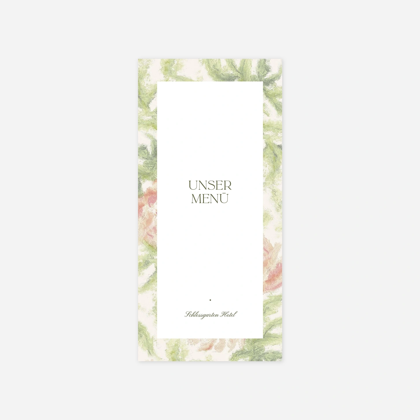Menükarte Hochzeit Sanfte Blüten