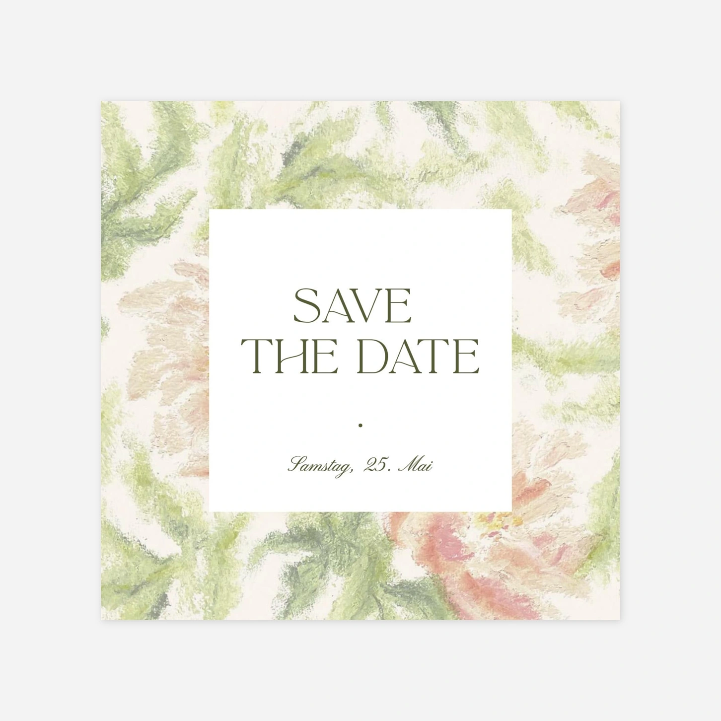 Save-the-Date Karte Sanfte Blüten