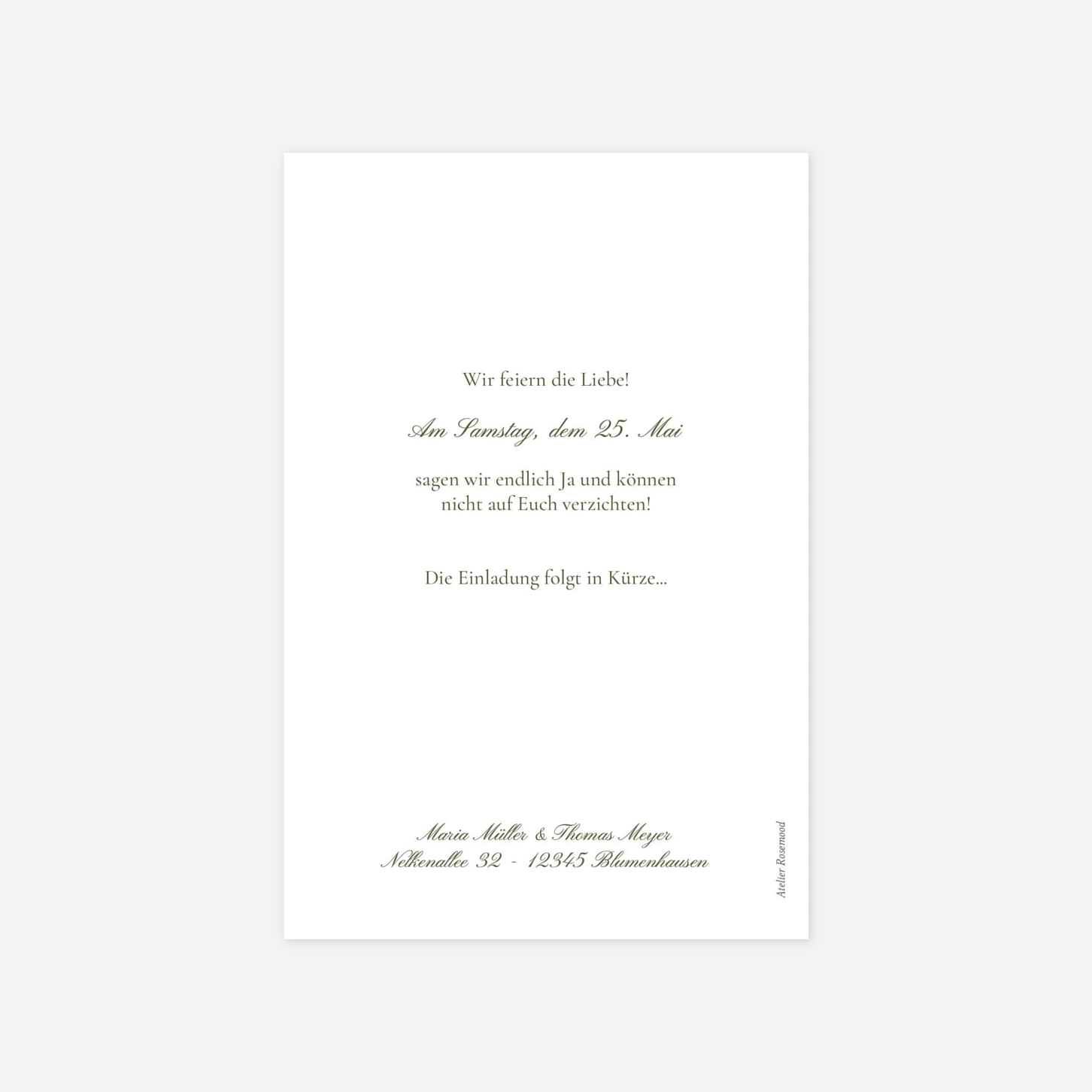 Save-the-Date Karte Sanfte Blüten