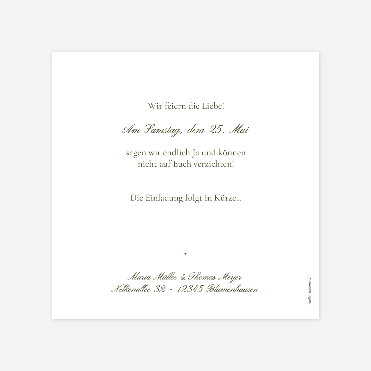 Save-the-Date Karte Sanfte Blüten