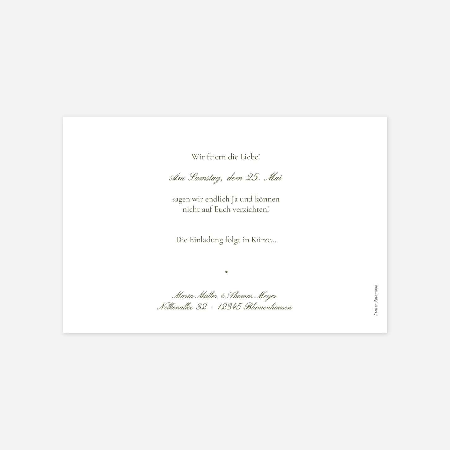 Save-the-Date Karte Sanfte Blüten