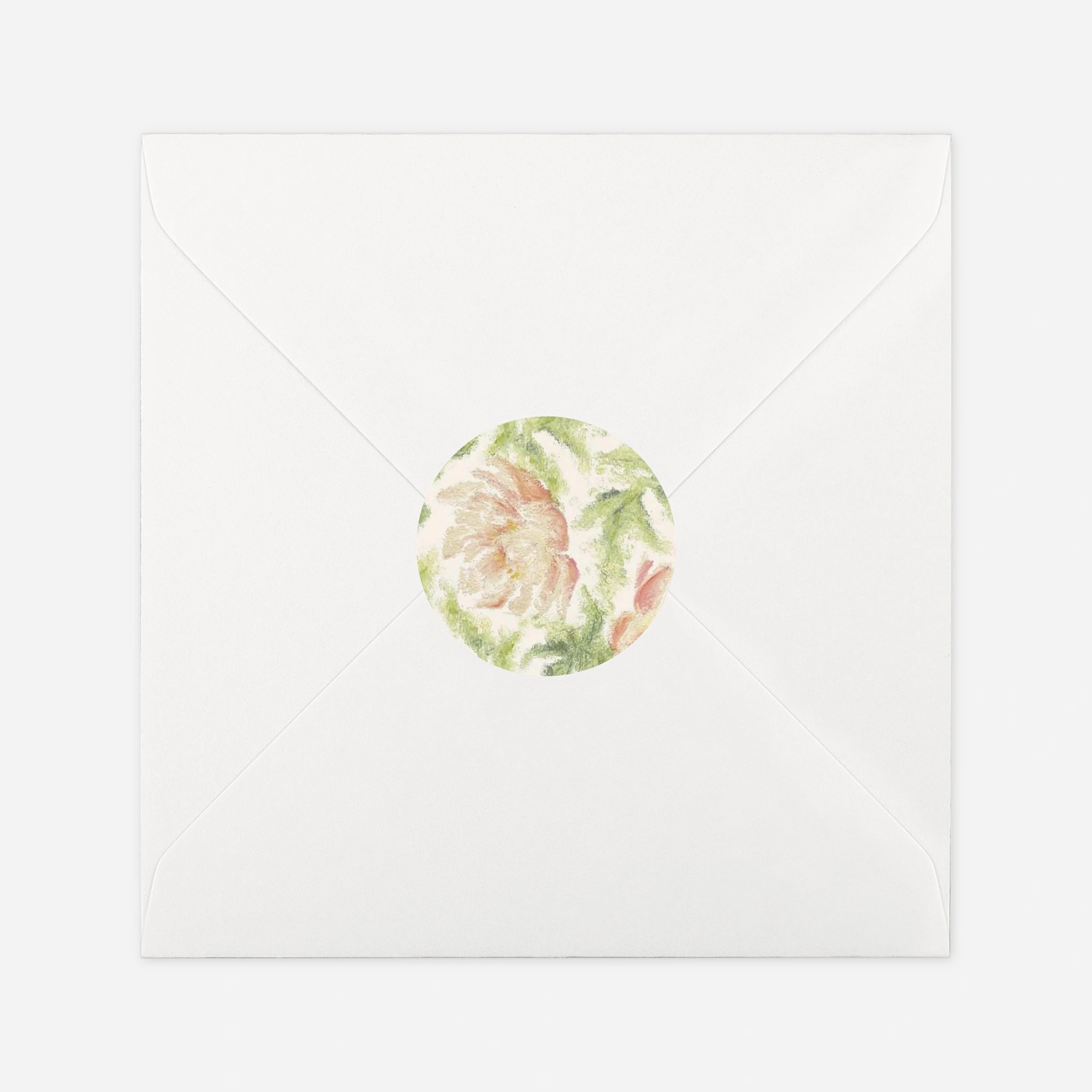 Geschenkaufkleber Hochzeit Sanfte Blüten