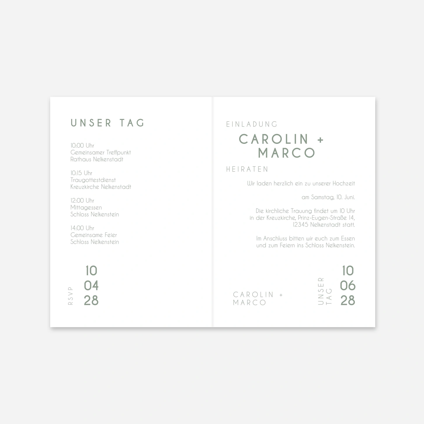 Hochzeitseinladung Reine Liebe