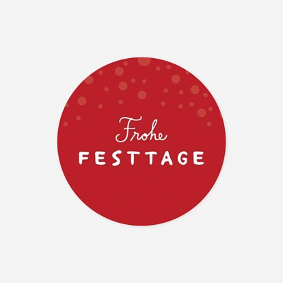 Geschenkaufkleber Weihnachten Schneepünktchen