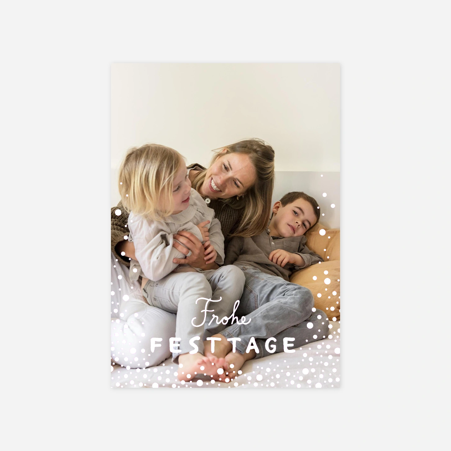 Weihnachtskarte Schneepuenktchen